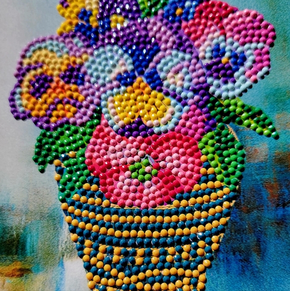 Summer Flower Vase Colorful Blank Greeting Card - Picture 3 of 4